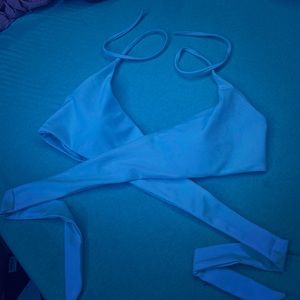 cute white wrap around baithing suit